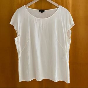Escada Ivory Silk Semi-Sheer Top